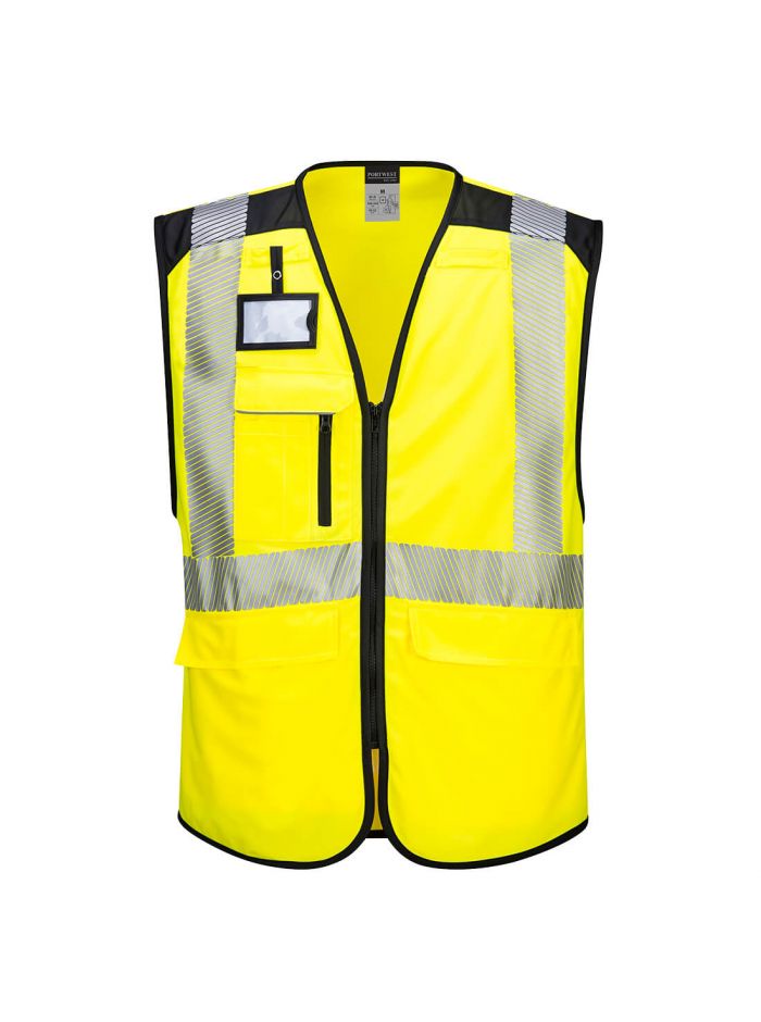 PW3 Hi-Vis Executive Vest , 4XL, R, Yellow/Black