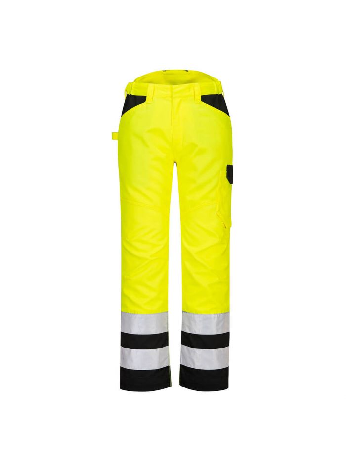 PW2 Hi-Vis Service Trousers, 28, R, Yellow/Black