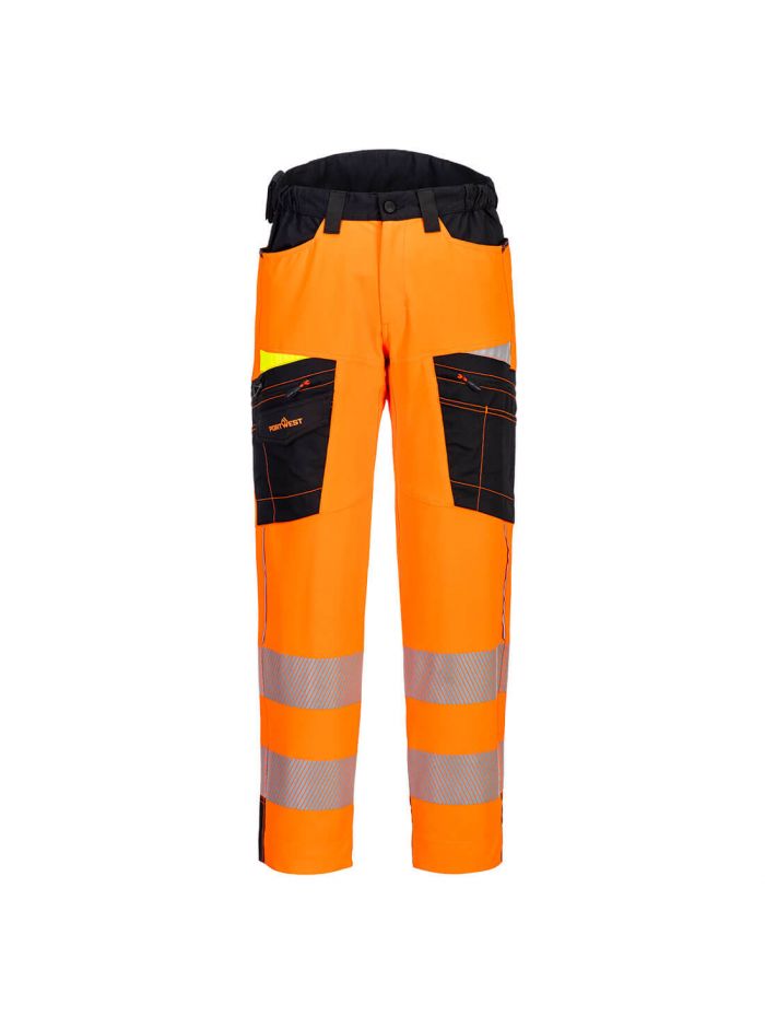 DX4 Hi-Vis Service Trousers, 28, R, Orange/Black