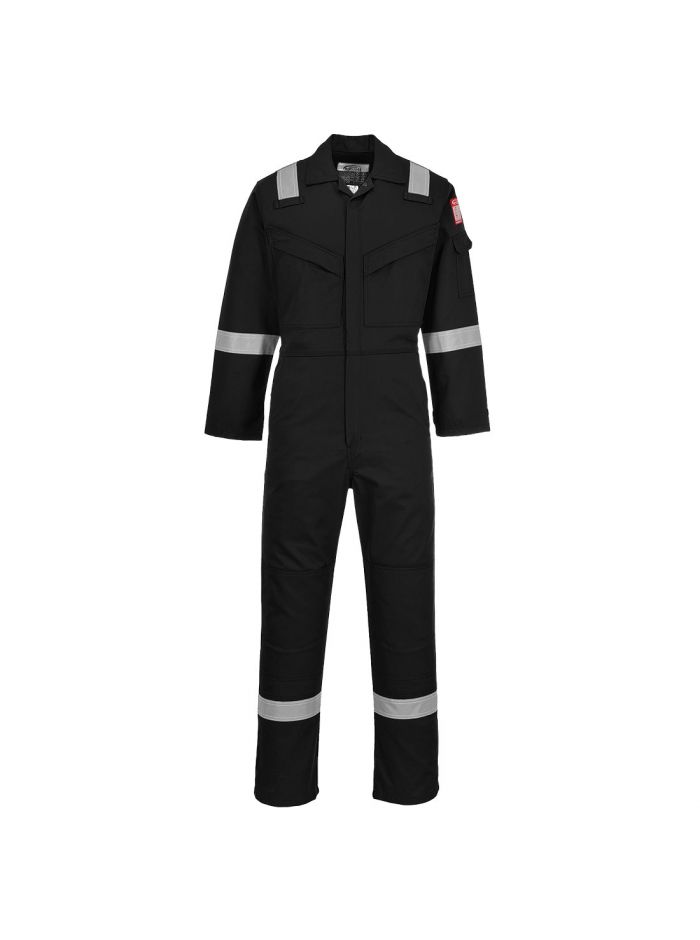 Flame Resistant Anti-Static Coverall 350g, L, R, Black
