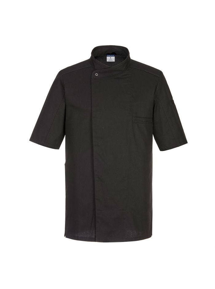 Surrey Chefs Jacket S/S, L, R, Black