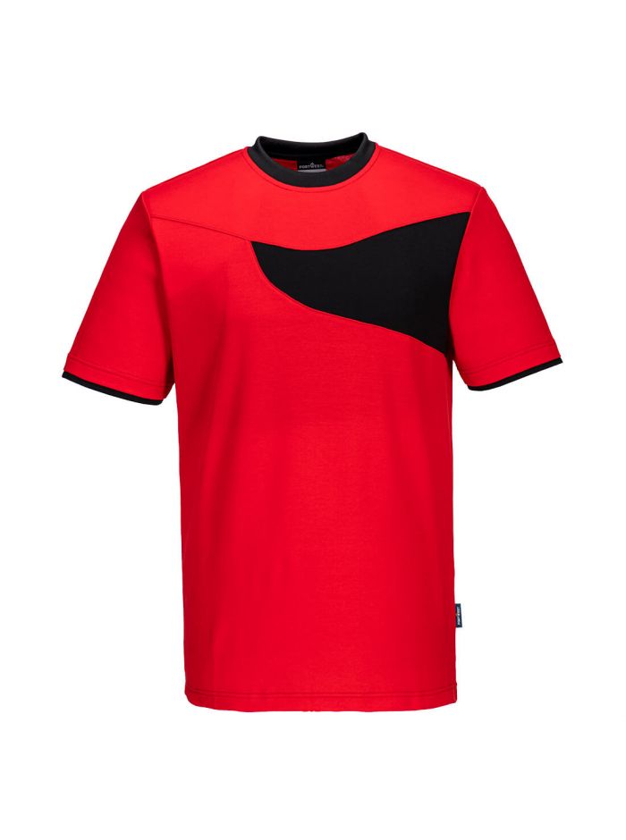PW2 Cotton Comfort T-Shirt S/S, L, K, Red/Black