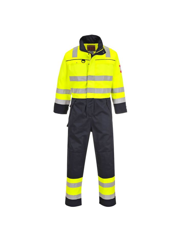 Hi-Vis Multi-Norm Coverall, 4XL, R, Yellow/Navy