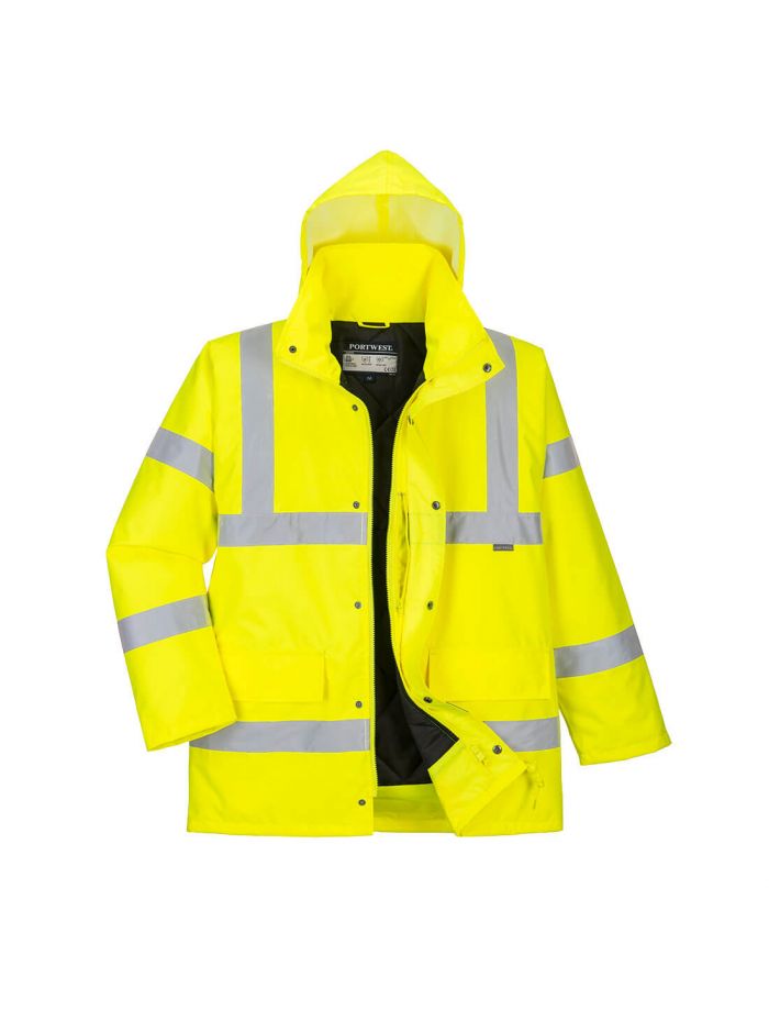 Hi-Vis Breathable Winter Traffic Jacket, L, R, Yellow