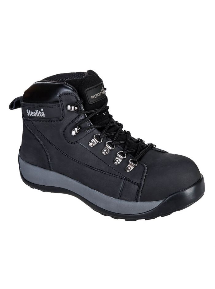 Steelite Mid Cut Nubuck Boot SB HRO, 38, R, Black