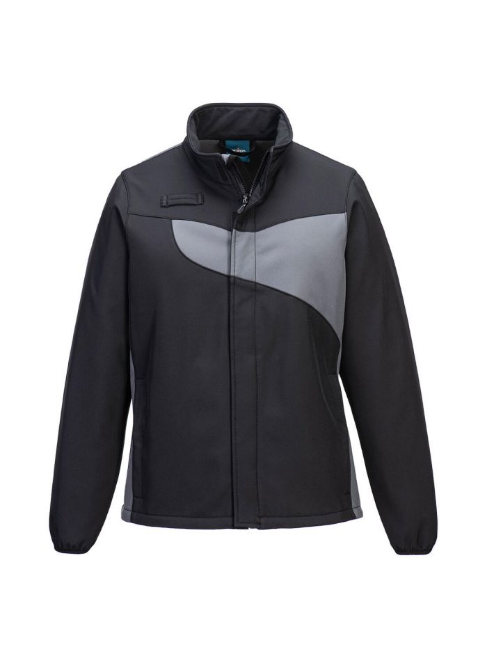 PW2 Women's Softshell (2L), L, R, Black/Zoom Grey
