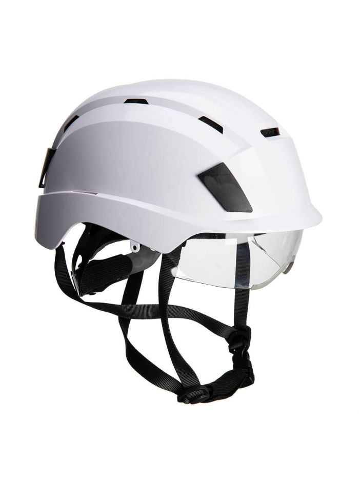 Integrated Visor Helmet, , R, White