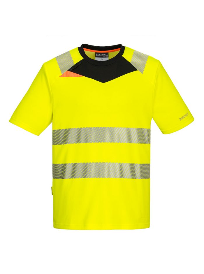 DX4 Hi-Vis T-Shirt S/S , 4XL, R, Yellow/Black