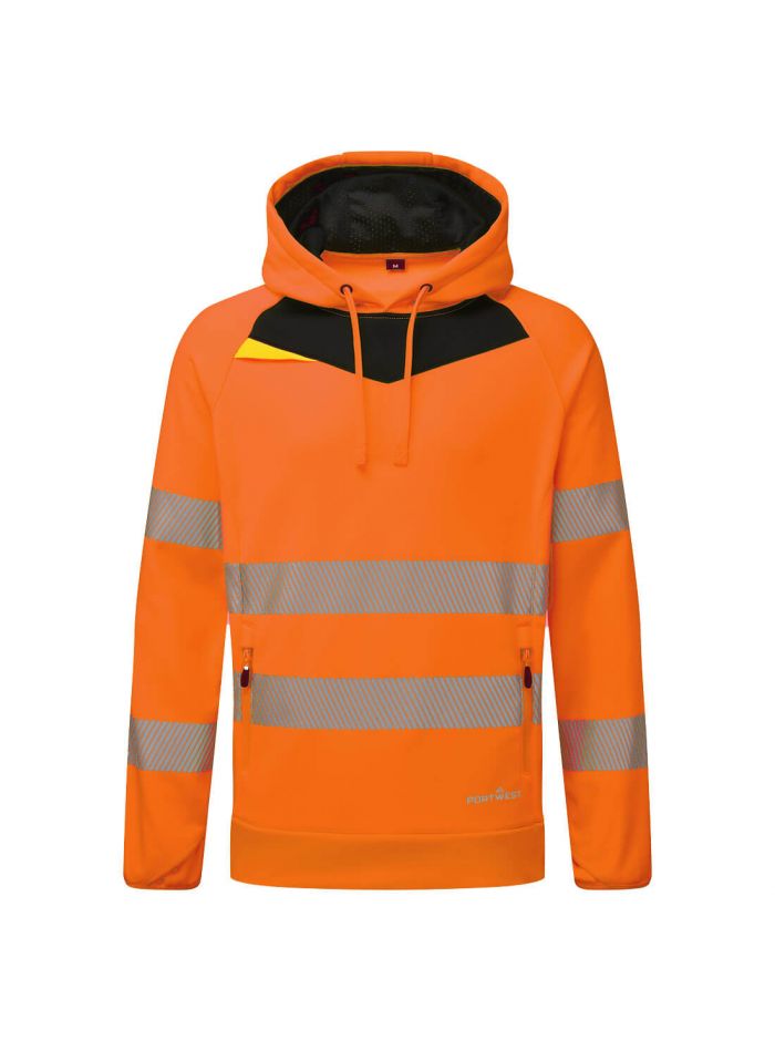 DX4 Hi-Vis Overhead Hoodie, 4XL, R, Orange/Black