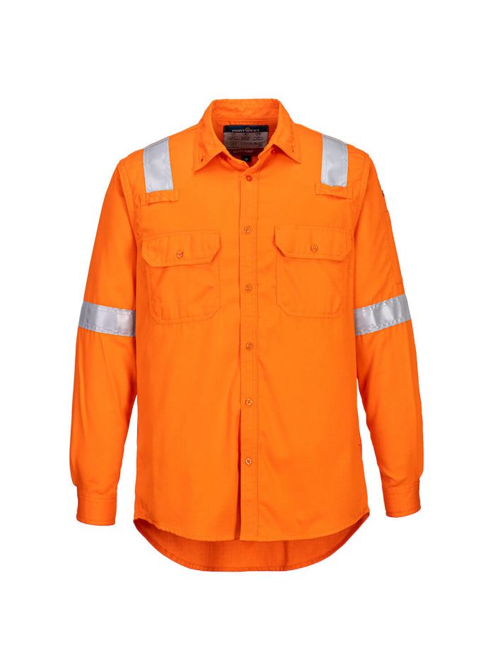 FR Lightweight Anti-static Shirt, L, R, Orange