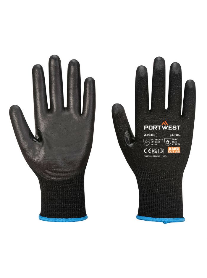 LR15 PU Touchscreen Glove (Pk12), L, R, Black