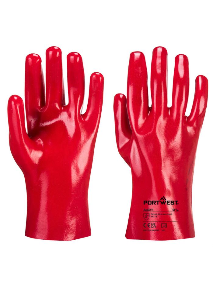 Grip 12 PVC Gauntlet 27cm, XL, R, Red