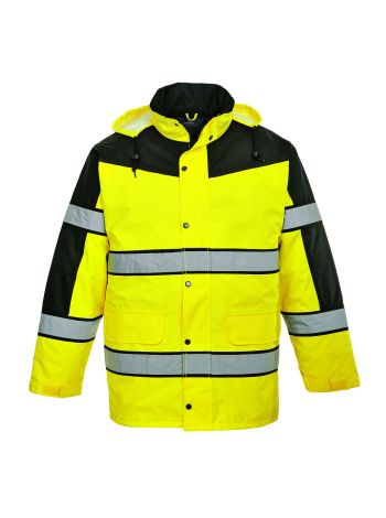 Hi-Vis Contrast Winter Classic Jacket , L, R, Yellow