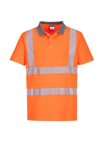 Eco Hi-Vis Polo Shirt S/S (6 Pack) , 4XL, R, Orange