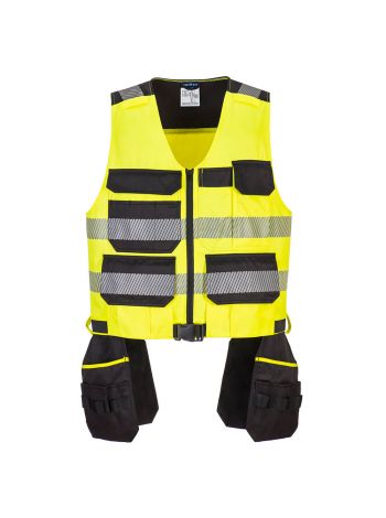 PW3 Hi-Vis Class 1 Tool Vest , L, R, Yellow/Black