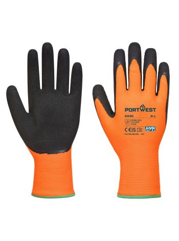 Hi-Vis Grip Glove - Latex, L, B, Orange/Black