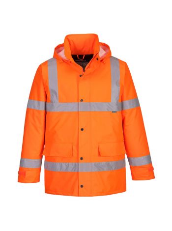Hi-Vis Winter Traffic Jacket, 4XL, R, Orange