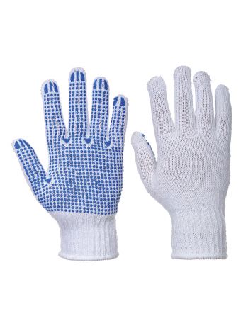 Classic Polka Dot Glove, L, R, White/Blue