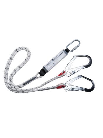 Double Kernmantle 1.8m Lanyard With Shock Absorber, , R, White