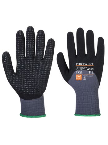 DermiFlex Ultra Plus Glove, L, R, Grey/Black