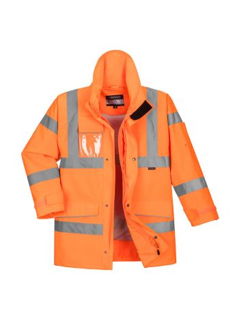 Hi-Vis Extreme Rain Jacket , L, R, Orange
