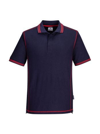 Essential Two Tone Polo Shirt, L, E, Navy/Red