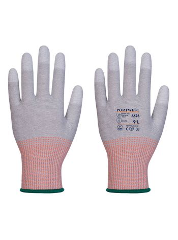LR13 ESD PU Fingertip Cut Glove (Pk12), L, R, Grey/White