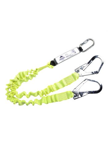 Double Elasticated 1.8m Lanyard With Shock Absorber, , R, Yellow