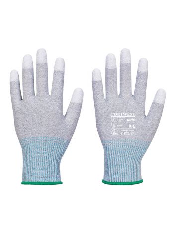 MR13 ESD PU Fingertip Glove (Pk12), L, R, Grey/White