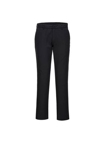 WX2 Eco Women's Stretch Slim Chino Trousers, 26, R, Black