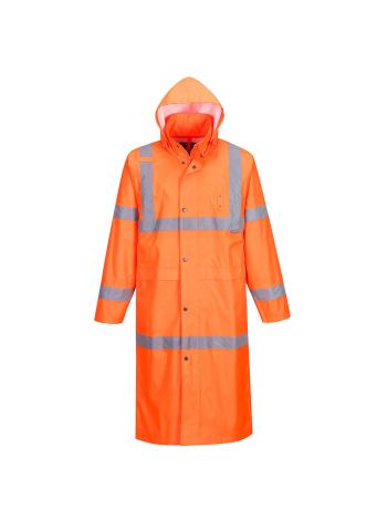 Hi-Vis Rain Coat 122cm , L, R, Orange