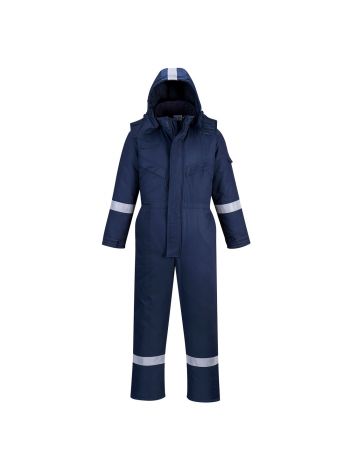 FR Anti-Static Winter Coverall, L, R, Navy