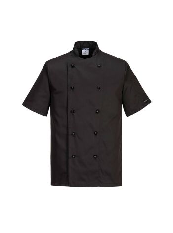Kent Chefs Jacket S/S, 4XL, R, Black