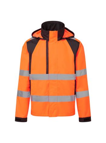 WX2 Eco Hi-Vis Rain Jacket, L, R, Orange/Black