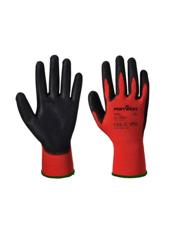Red - PU Glove, L, R, Red/Black