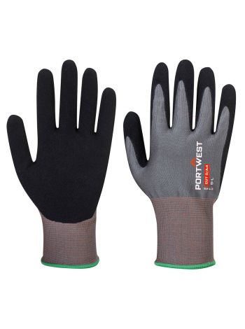 CT Cut D18 Nitrile Glove, L, R, Grey/Black
