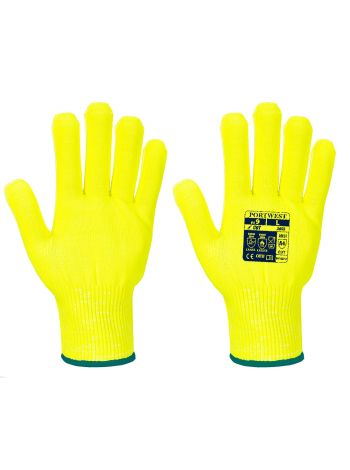 Pro Cut Liner Glove, L, R, Yellow
