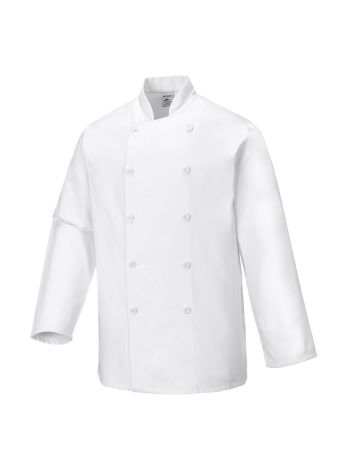 Sussex Chefs Jacket L/S, L, R, White