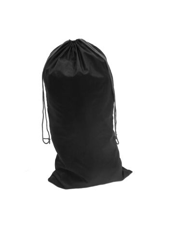 Nylon Drawstring Bag, , R, Black