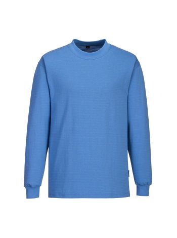 Anti-Static ESD Long Sleeve T-Shirt, L, R, Hamilton Blue