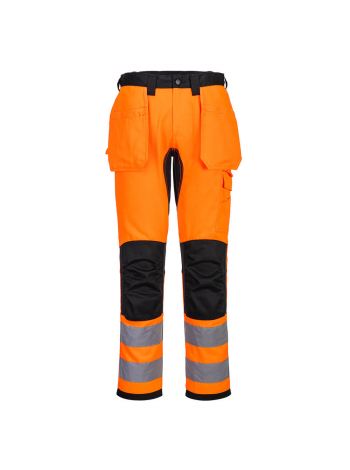 WX2 Eco Hi-Vis Holster Pocket Trousers, 28, R, Orange/Black