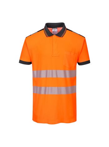 PW3 Hi-Vis Cotton Comfort Polo Shirt S/S , 4XL, R, Orange/Black