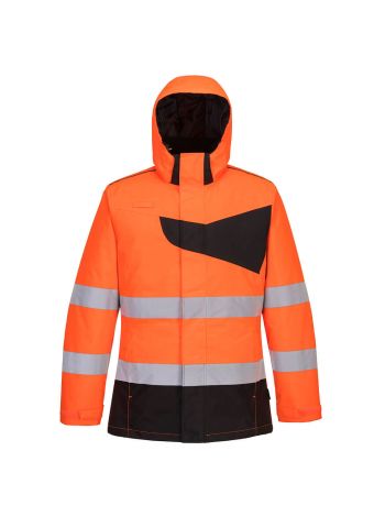 PW2 Hi-Vis Winter Jacket, 4XL, R, Orange/Black