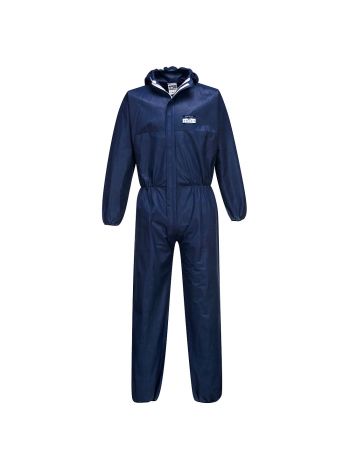 BizTex SMS Coverall Type 5/6 (Pk50), L, R, Navy