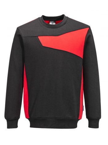 PW2 Sweatshirt, M, R, Black/Red