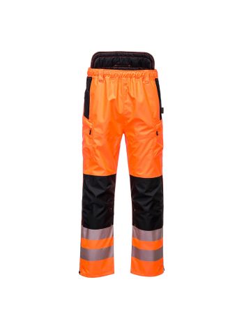 PW3 Hi-Vis Extreme Rain Trousers, L, R, Orange/Black