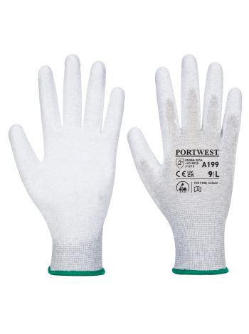 Antistatic PU Palm Glove, L, R, Grey