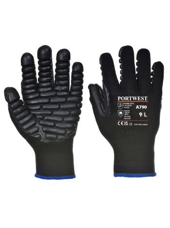 Anti Vibration Glove, L, R, Black