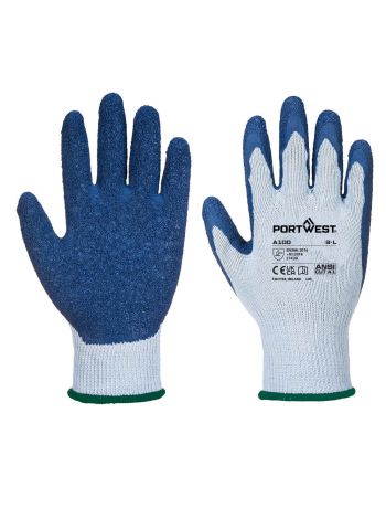 Grip Glove - Latex, L, R, Grey/Blue