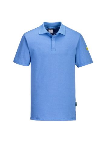 Anti-Static ESD Polo Shirt, L, R, Hamilton Blue